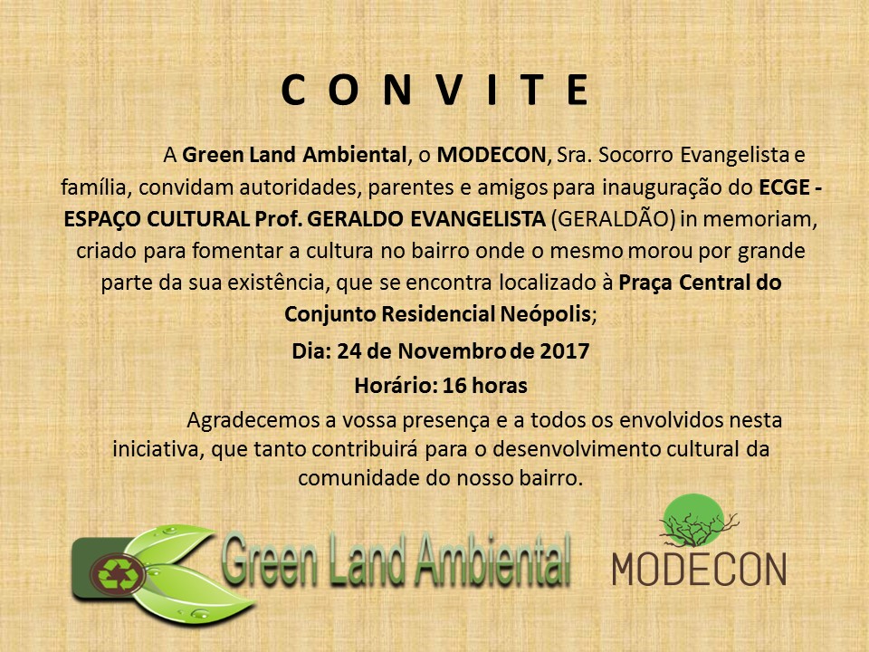 Neópolis ganha espaça cultura com nome do professor Geraldo&nbsp;Evangelista