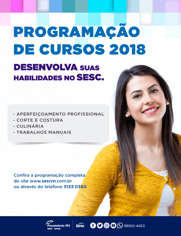 Novidade: Sesc oferece curso gratuito de youtuber em&nbsp;Macaíba