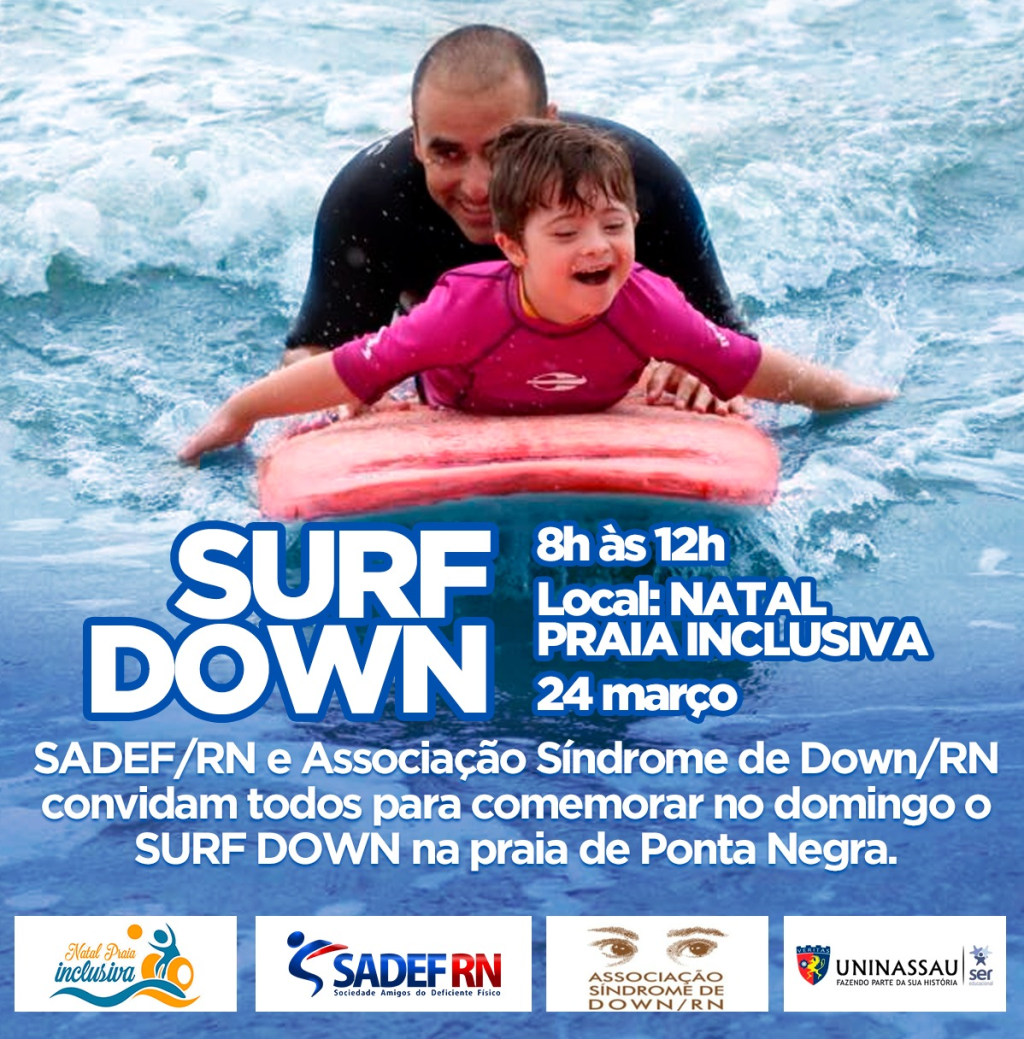 Evento na praia de Ponta Negra vai comemorar Dia da Síndrome de&nbsp;Down