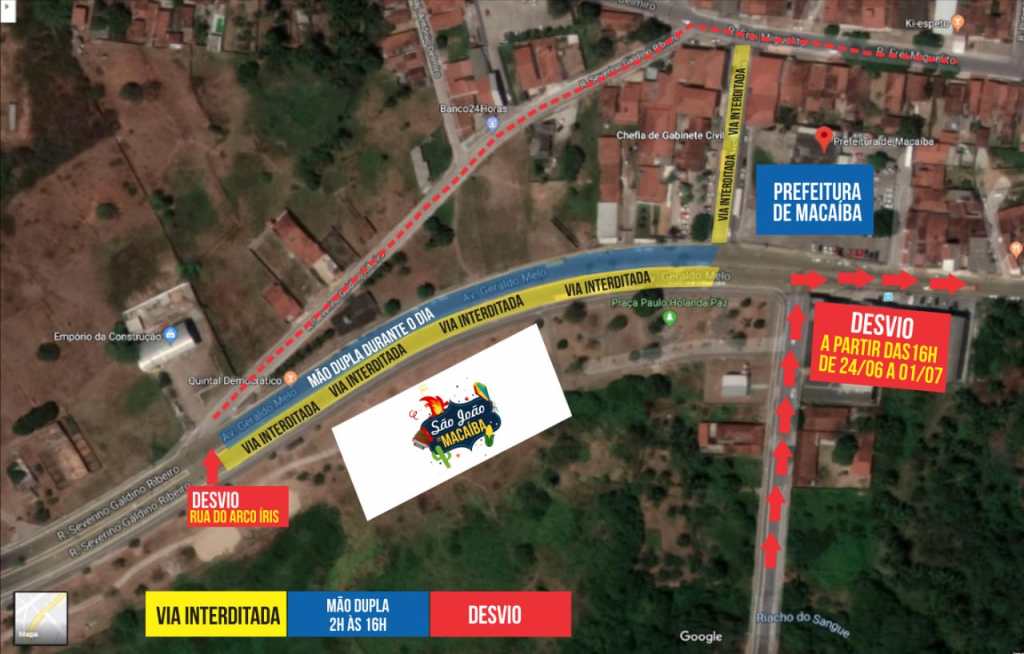 Realização da Festa de São João altera fluxos de vias em&nbsp;Macaíba