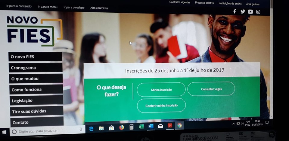 Inscrições para financiamento estudantil ternimam nesta&nbsp;segunda-feira