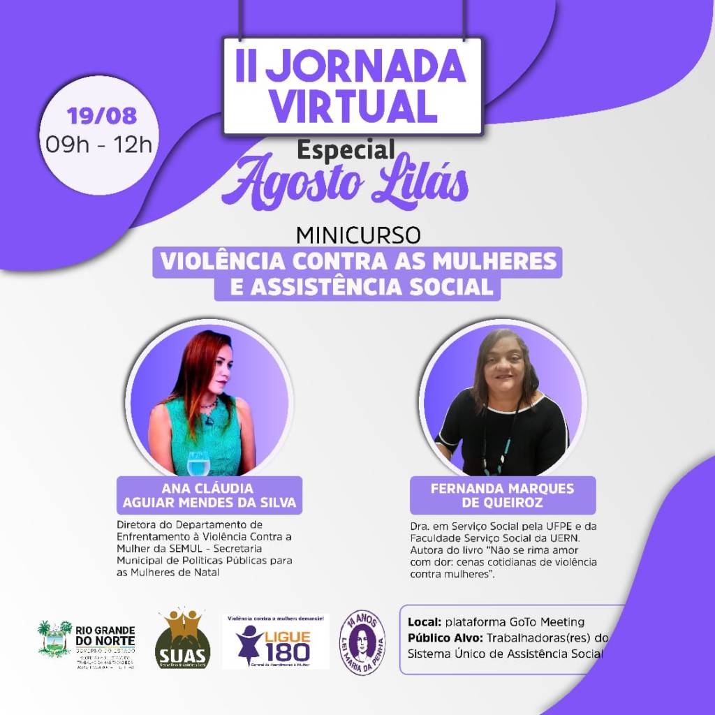 Minicurso da Sethas debate violência contra as mulheres e assistência social na&nbsp;pandemia