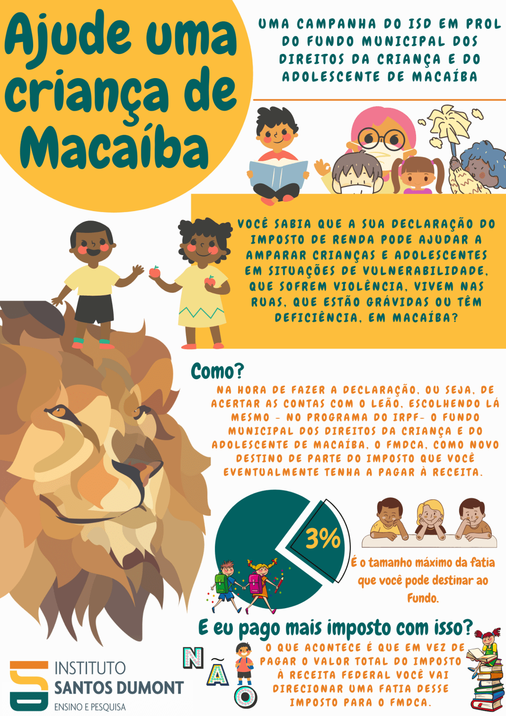 ISD lança campanha para estimular doações de Imposto de Renda ao Fundo dos Direitos da Criança e do Adolescente de&nbsp;Macaíba