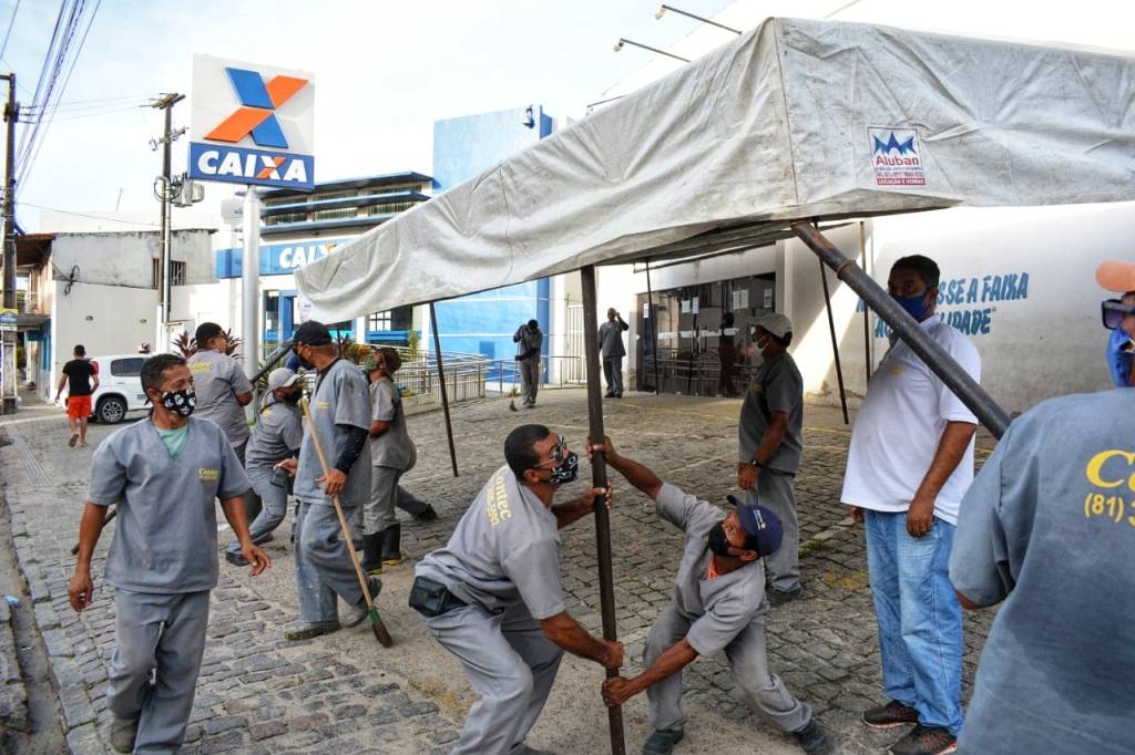 Infraestrutura monta estrutura de proteção para usuários da Caixa&nbsp;Econômica