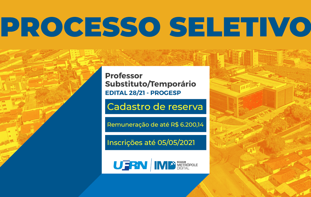 Universidade Federal do Rio Grande do Norte abre inscrições de processo seletivo para professor&nbsp;substituto