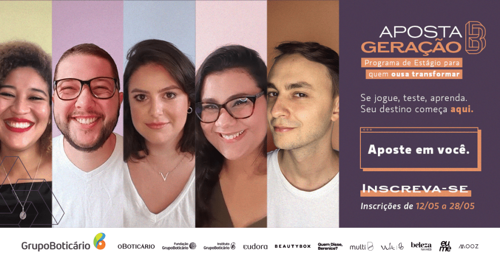 Grupo Boticário abre inscrições para programa de&nbsp;estágio