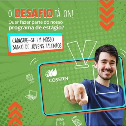 Cosern abre inscrições para programa de estágio 2021; novo modelo de seleção tem várias novidades,&nbsp;veja