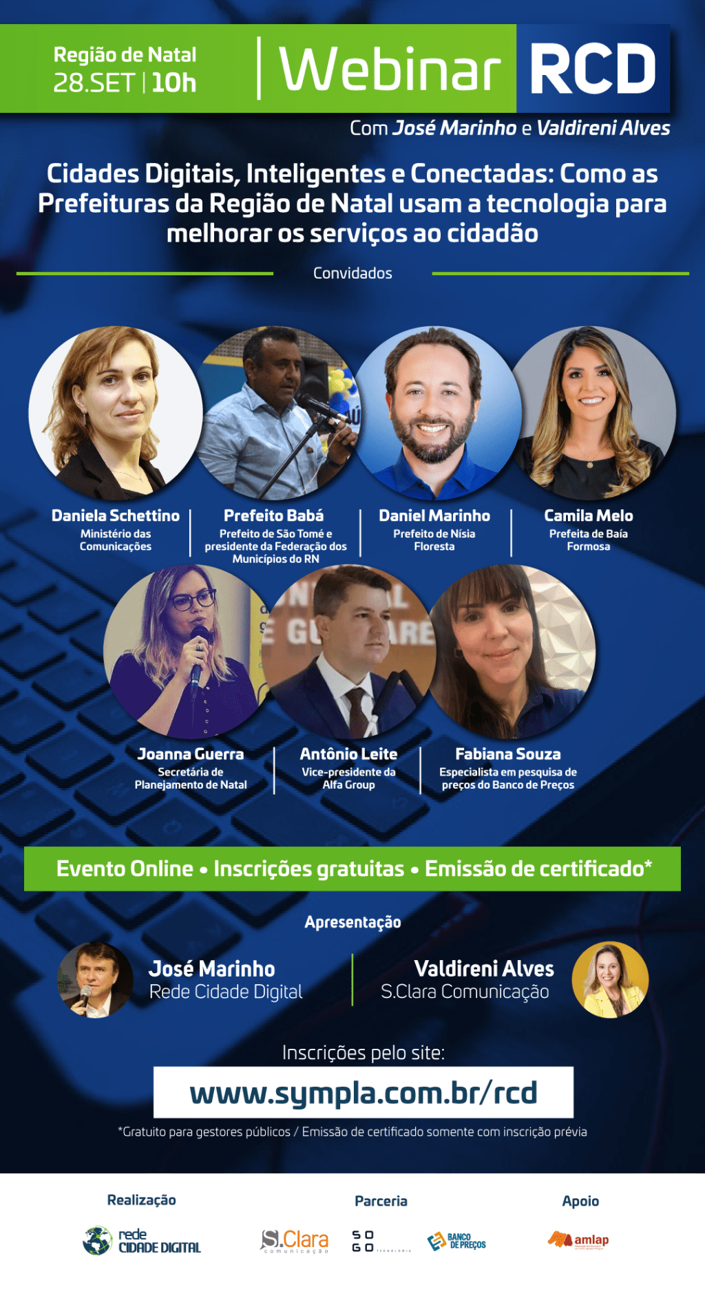 Ministério das Comunicações apresenta programa para prefeituras do RN; webinar das cidades da região de Natal será terça-feira&nbsp;(28)