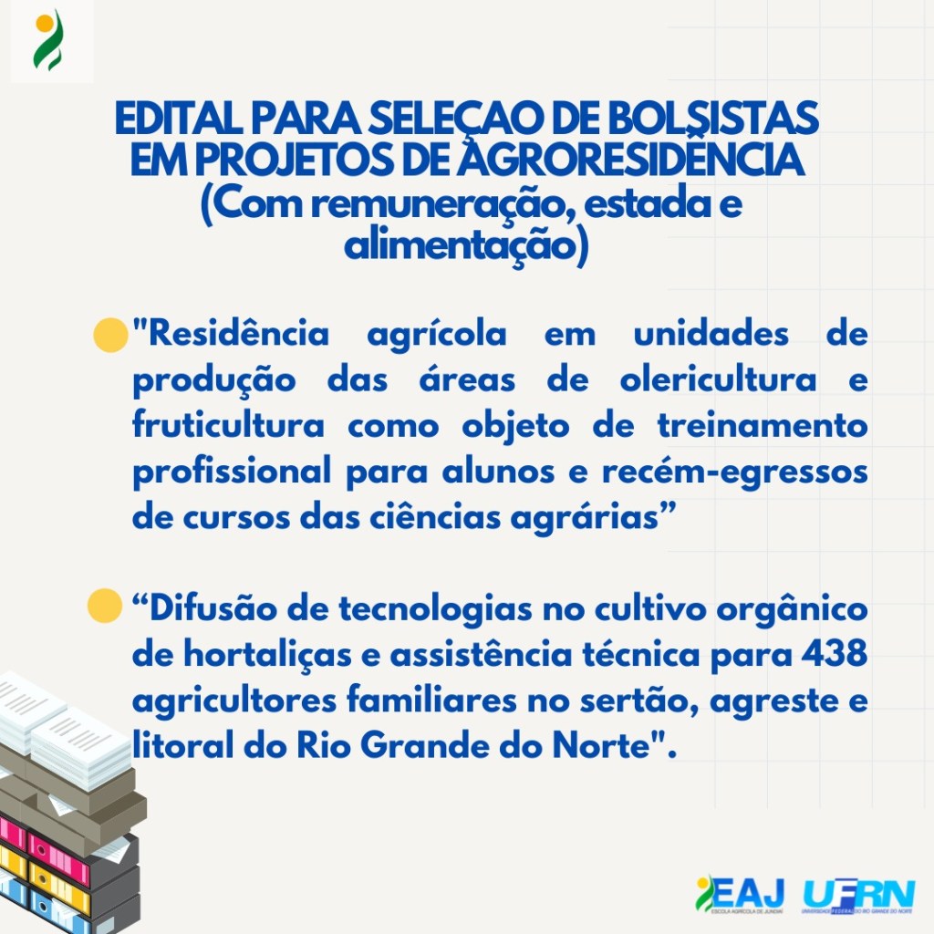 Oportunidade de trabalho remunerado temporário na Escola Agrícola de Jundiaí; 12&nbsp;meses