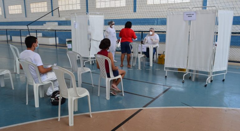 Centro de Triagem para Covid-19 em pleno funcionamento no Ginásio Davi Florentino na Vila São&nbsp;José