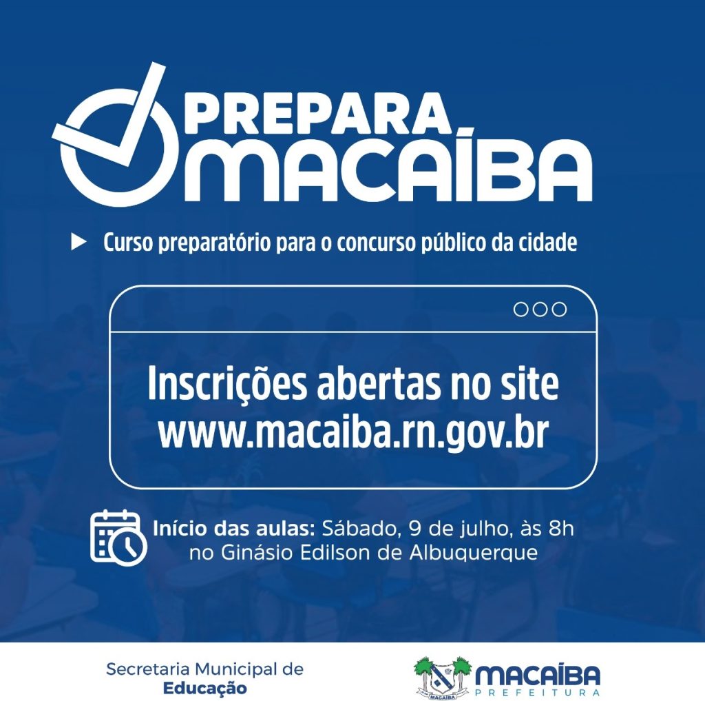Cursinho preparatório para concursos públicos começa neste sábado (09); aulões acontecem no Ginásio Edilson&nbsp;Albuquerque