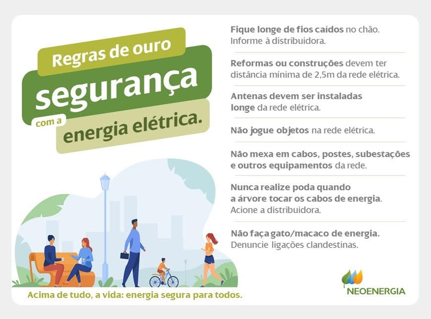 Neoenergia lança Programa Comunidade Segura para conscientizar população sobre cuidados com a rede&nbsp;elétrica