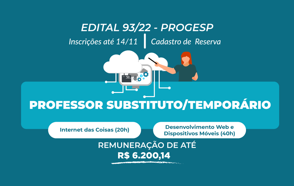 MD tem duas vagas para cadastro de reserva em seleção para professor substituto; inscrições ficarão abertas até 14 deste&nbsp;mês