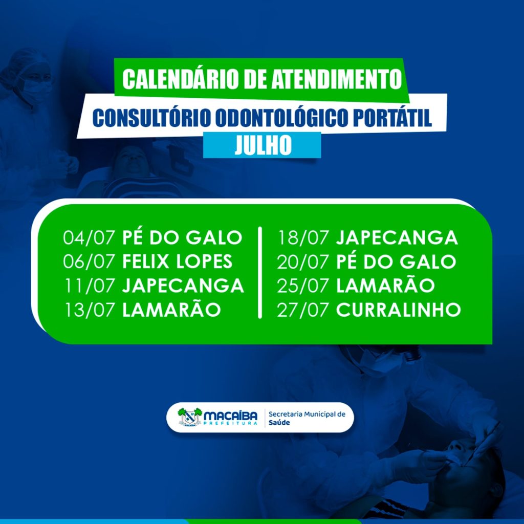 Prefeitura de Macaíba disponibiliza consultório odontológico portátil na zona rural por todo mês de&nbsp;julho