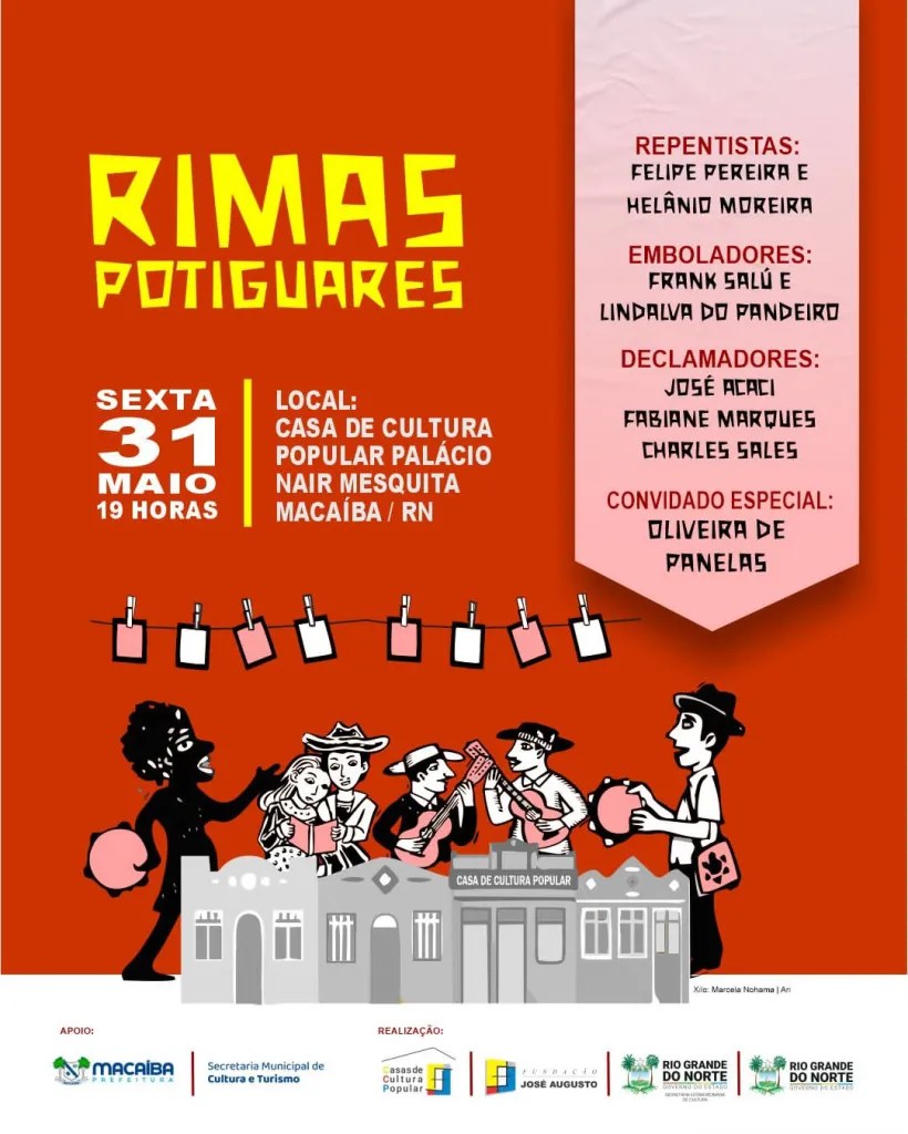 Macaíba sedia o Projeto Rimas Potiguares; programa busca valorizar e fomentar a poesia&nbsp;local