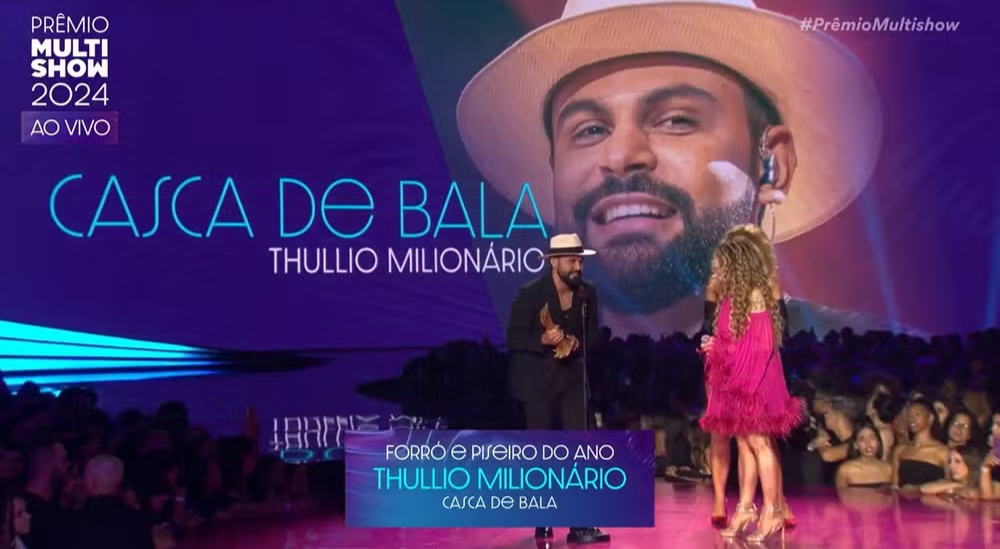 Deu “Casca de Bala” : Cantor potiguar Thullio Milionário vence Prêmio Multishow; música indicada na categoria Gênero ‘Forró/Piseiro&nbsp;’